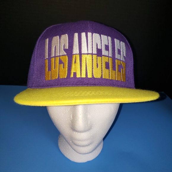 Los Angeles Lakers Impact Merchandise Snapback Hat Cap Purple Yellow White NBA - Picture 3 of 9